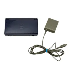 ニンテンドーDS Lite エナメルネイビー 純正ACアダプター付 任天堂 Nintendo 本体 USG-001 紺 携帯ゲーム機 動作品 DSライト 充電器付 レトロゲーム