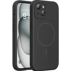 【数量限定】用 15 ケース MagSafe対応 シリコン さらさら触感 iPhone 薄型 マグネット搭載 いPhone15ケース 耐衝撃 Miracase 衝撃吸収 あいふぉん 15 ブラック