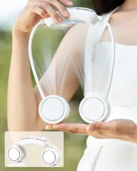 「2026夏革新型?首掛け扇風機」ネックファン ネッククーラー 【冷却プレート搭載・折り畳み収納可能】携帯扇風機 超軽量 羽根なし 360度調整可能 小型扇風機Type-C5V/1A急速充電 ポータブル扇風機 風量3段階調節 長時間連続使用  63ab13c6