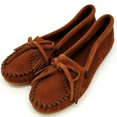 ミネトンカ モカシン スウェード シューズ ブランド 靴 レディース 8サイズ ブラウン Minnetonka 【中古】のサムネイル