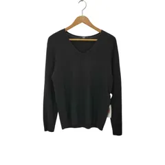 ユニクロ UNIQLO CASHMERE 100％ 3DカシミヤVネックセーター レディース JPN：L 