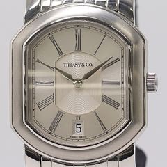 美品 ティファニー TIFFANY マーククーペ デイト 腕時計 箱 H811 