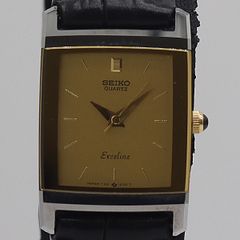 美品 稼働 グッチ 9040L 0057181 QZ デイト ブラック文字盤 レディース