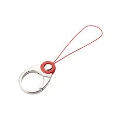 新品 [LOYELEY] リングストラップ フィンガーストラップ スマホ フィンガー リング 携帯ストラップ フィンガーリング スマートフォン カラビナ 落下防止 (レッド)のサムネイル