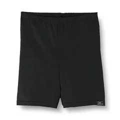 新品 [オカモト] くろぱん MIZUNO 冷感 吸水速乾 スパッツ ショート丈 キッズ スクール 制服 通園 通学 スポーツ 部活 オーバーパンツ ブラック 105㎝-125㎝