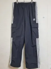 L/100) アディダス 3S カーゴ 밴딩 黒色 トレーニング ズボン パンツ