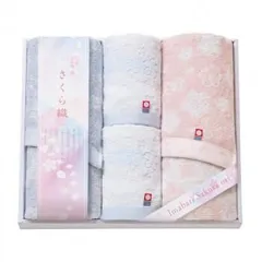 今治さくら織 フェイスタオル2P・ウォッシュタオル2P MS-401