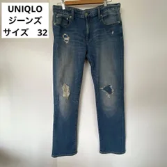 UNIQLO　ユニクロ　ジーンズ　321-196364　W32　ユーズドブルー　良品