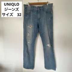 UNIQLO　ユニクロ　ジーンズ　321-191943　W32　ユーズドブルー　良品