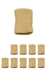 プロテクター スポーツケア 怪我防止 通気 伸縮 バスケット 指保護 突き指 ばね指 関節 指用サポーター バレー 10個セット ベージュ フィンガーサポーター wumio