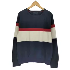 トミーヒルフィガー TOMMY HILFIGER トリコロール ボーダー コットンニット メンズ JPN：L 