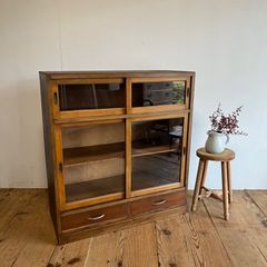 レトロ アンティーク 古道具 古家具 剥離家具 ストリップド 食器棚