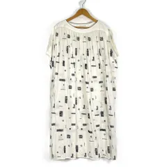 MINA　PERHONEN　ミナ ペルホネン　19/SS　XS3600　PIECE　DRESS　コットン×シルク　エンブロイダリー　刺繍　ノースリーブワンピース　サイズ40　ホワイト/ブラックのサムネイル