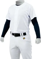新品 ゼット(ZETT) 少年野球 ユニフォームシャツ メカパン ジュニア用メッシュフルオープンシャツ ホワイト(1100) 120 BU2281MS