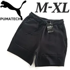 新品 プーマ ブラック メンズ ショートパンツ ハーフパンツ 短パン スウェット PUMATECH プーマテック