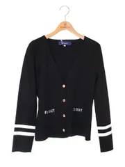 エムズグレイシー Trad No-Collar Cardigan 918529 カーディガン 38 ブラック IT5NR5N7DG00のサムネイル