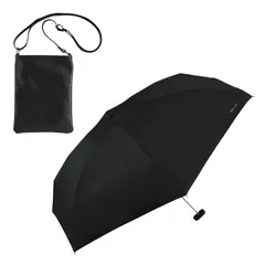 新品 【レザー調ポシェット付き・コンパクト】男の晴雨兼用傘 Wpc. IZA(イーザ) THE GENTLE ONE ブラック ≪遮熱/遮光率100%/UVカット率100%/UPF50＋/晴雨兼用≫ 折りたたみ傘 日傘 メンズ ZA023-001-102
