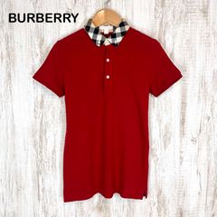 美品 BURBERRY バーバリーポロシャツ レッド チェック 12Y 152 - メルカリ