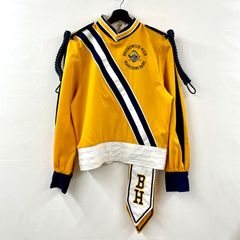 USA古着 60s70s～ USA製 マーチングバンドユニフォーム 衣装 L 黄 