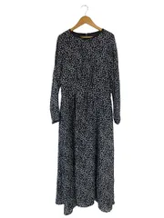 LHELBIE レルビエ ワンピース 長袖 花柄 総柄  ロング サイズM ネイビー QQQ