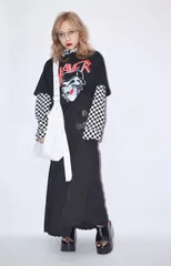 BELTED BLACK PLEATS LONG SKIRTのサムネイル