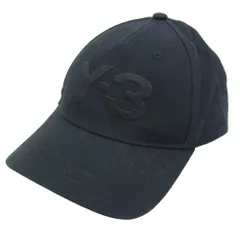 Y-3 Yohji Yamamoto ワイスリー ヨウジヤマモト JP1143 LOGO CAP ロゴ刺繍 ベースボール キャップ 帽子 ブラック系【中古】