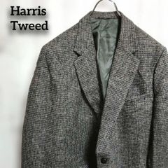 ハリスツイード Harris Tweed ウールジャケット 胡桃ボタン 焦茶