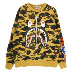希少デザイン A BATHING APE シャーク スウェット カモ柄 迷彩 L 