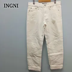INGNI イング ダメージ デニムジーンズ ホワイト 325