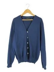 ザノーネ ZANONE ニット カーディガン 前開き ボタン 長袖 無地 サイズ46 ネイビー QQQ