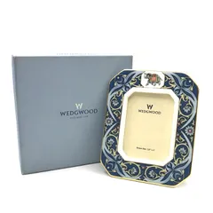 未使用保管 WEDGWOOD ウエッジウッド ブルーエレファント 写真立て エキゾチック ヴィンテージ フォトフレーム ブルー 2.5×3インチ m15562