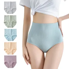 新品 [Senteria] ショーツ レディース 5枚セット 深ばき ハイウエスト 女性用 下着 大きいサイズ パンツ 温活ショーツ 美腹 美尻 シームレスショーツ 補正下着 伸縮性 暖かい 骨盤ケア 産後 冷えケア パンティ 肌に優しい 柔らか お腹 締め付