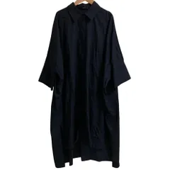 美品 JOSEPH ジョセフ POPLIN GOTS DANIA DRESS ロングスリーブ ワイド シャツワンピース サイズ40 ダークネイビー レディース 古着 中古 USEDのサムネイル