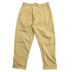 良品 Johnbull ジョンブル ワイド チノ トラウザー パンツ スラックス タック L ベージュ ブラウン系 メンズ 古着 中古 USED