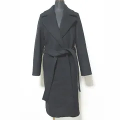 美品 M-PREMIER エムプルミエ ウール ベルテッドコート A221-008 サイズ34 ブラック レディース 古着 中古 USEDのサムネイル