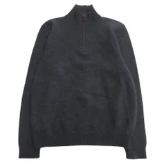 美品 POLO by RALPH LAUREN ポロ バイ ラルフローレン ハーフジップ ニット セーター メランジ ウール L ネイビー メンズ 古着 中古 USED