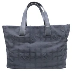良品 CHANEL シャネル ニュートラベルライン MM トートバッグ ココマーク ナイロンジャガード 鞄 ヴィンテージ 9番台 vintage 黒 レディース 古着 中古 USED