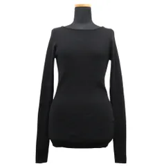 美品 L'Appartement DEUXIEME CLASSE アパルトモンドゥーズィエムクラス ウール リブ ニット セーター カットソー 長袖 黒 ブラック レディース 古着 中古 USEDのサムネイル