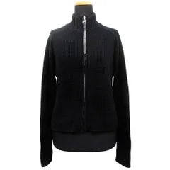 良品 mila schon BLUE LABEL ミラショーン ブルーレーベル  ニット ジャケット ブルゾン ハイネック ジップアップ サイズ40 黒 レディース 古着 中古 USEDのサムネイル