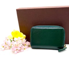 カードケース じゃばら式 革 グリーン 財布 FS525