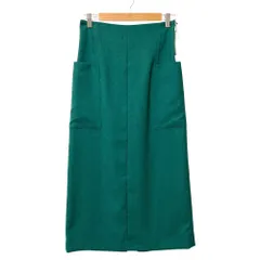 未使用 BARNEYS NEW YORK バーニーズニューヨーク サイドポケット ロングスカート サイズ38 グリーン レディース 古着 中古 USED