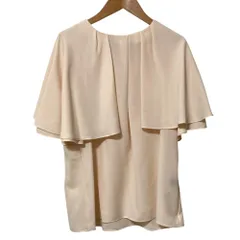 未使用 COUP DE CHANCE クードシャンス ケープ風デザインブラウス サイズ38 ベージュ レディース 古着 中古 USED