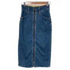 美品 Hysteric Glamour ヒステリックグラマー フロントZIPタイトデニムスカート サイズ25 インディゴ レディース 古着 中古 USEDのサムネイル