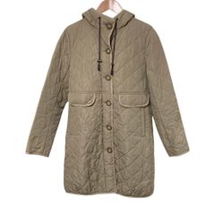 Burberry ベージュ キルティングダッフルコート44 ノバチェック - メルカリ