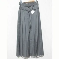 未使用 PRANK PROJECT プランクプロジェクト Front Pleats Skirt ベルト付き フロントプリーツスカート 31242516101 サイズ38 グレー レディース 古着 中古 USED