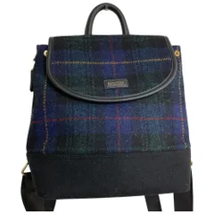 美品 MACKINTOSH PHILOSOPHY マッキントッシュフィロソフィー ハリスツイード リュックサック ネイビー ブラック レディース 古着 中古 USEDのサムネイル