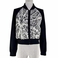 【ドンドン見直し】美品◇Christian Dior クリスチャンディオール 23AW 324V50AM505 Plan de Paris クロップド丈 ジャケット ブラック 42 イタリア製 正規品 レディース