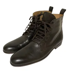 美品 MARGARET HOWELL マーガレットハウエル レザー レースアップ ショートブーツ 36 23cm相当 ブラウン レディース 古着 中古 USED