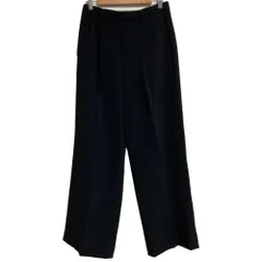 美品 24SS Spick&Span スピックアンドスパン ダブルクロスツータックパンツ サイズ40 ブラック レディース 古着 中古 USED