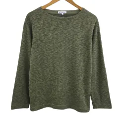 グローバルワーク GLOBAL WORK ニット セーター プルオーバー ラウンドネック メランジ 長袖 M 緑 グリーン